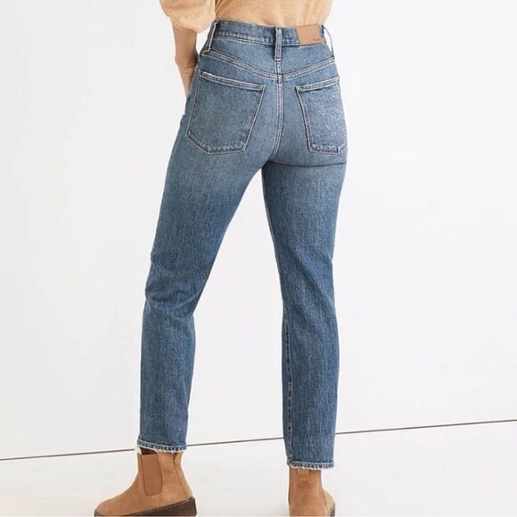 MADEWELL The Perfect Vintage Straight Leg Jeans Size 24 Medium Blue Wash Ankle - Picture 2 of 12
